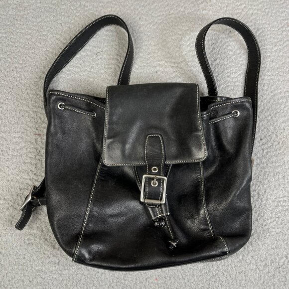 Vintage Coach Legacy Mini Black Backpack Bag #9569 - Picture 4 of 12